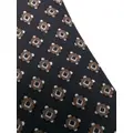 Giorgio Armani geometric-pattern silk tie - Black