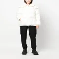 Moncler Meandre velvet-panelled padded jacket - White