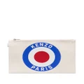 Kenzo Kenzo Target canvas clutch bag - White