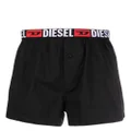 Diesel logo-waistband cotton boxers set - Black