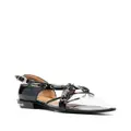 Toga Pulla ring-detail leather ballerina shoes - Black