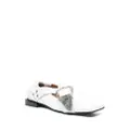 Toga Pulla stud-embellished leather ballerina shoes - White