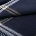 Johnstons of Elgin checked wool throw - Blue