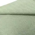 Johnstons of Elgin herringbone pattern wool throw - Green