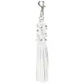 Versace studded tassel keychain - White