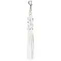 Versace studded tassel keychain - White
