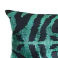 Les-Ottomans abstract-print velvet cushion - Green