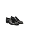 Jimmy Choo Finnion studded leather monk shoes - Black