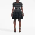 Alexander McQueen contrast-thread knitted minidress - Black