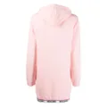 Moschino logo-print drawstring hoodie - Pink
