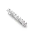 TASAKI 18kt white gold Collection Line Balance Iconic diamond and Akoya pearl brooch - Silver