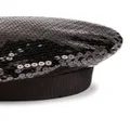 Nina Ricci sequin-embellished tonal beret - Black