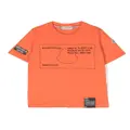 Moncler Enfant graphic-print cotton t-shirt - Orange
