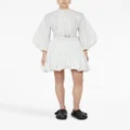Jil Sander puffball belted cotton minidress - White