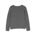 Bonpoint Brunelle logo-intarsia cashmere sweater - Grey