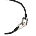 Paul Smith logo-engraved cord bracelet - Black