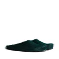Marni Fussbett Sabot calf-hair slippers - Green
