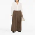 Theory pleated wool trousers - Brown