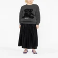 Alessandra Rich intarsia-knit teddy-bear jumper - Grey