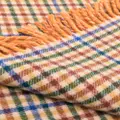 Autry plaid-check print wool blanket - Orange
