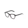 Montblanc tortoiseshell round-frame glasses - Brown