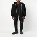 Rick Owens zip-up cotton hoodie - Black