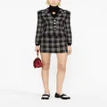Alessandra Rich checked wool-blend miniskirt - Black