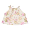 ZIMMERMANN Kids floral-print cotton sleeveless top - Neutrals