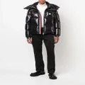Moncler high-shine padded jacket - Black