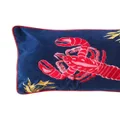 Les-Ottomans Rock Lobster embroidered cushion - Blue