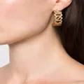 Moschino rhinestone-embellished half-hoop earrings - Gold