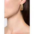 Moschino rhinestone-embellished half-hoop earrings - Gold