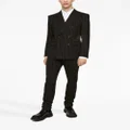 Dolce & Gabbana double-breasted pinstripe suit - Black