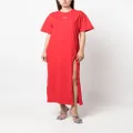 MSGM logo-print cotton maxi dress - Red