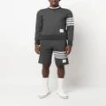Thom Browne stripe-detail track shorts - Grey