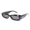 Givenchy Eyewear engraved-logo rectangular-frame sunglasses - Black
