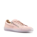 Giuseppe Zanotti zip-detail leather low-top sneakers - Pink