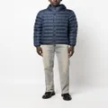Diesel zip-up hooded padded jacket - Blue