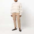 Brunello Cucinelli striped roll-neck sweater - Neutrals