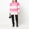 Moschino logo-intarsia wool-blend jumper - Pink
