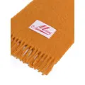 Marni logo-appliqué alpaca-blend scarf - Orange