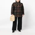 IRO plaid-check felted shirt - Brown