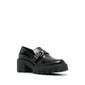 Stuart Weitzman Maverick Soho 75mm leather loafers - Black