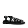 SANDRO Lys studded leather cage sandals - Black