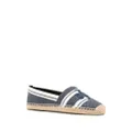 Tory Burch logo-embroidered flat espadrilles - Blue