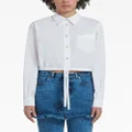 Marni cropped poplin shirt - White