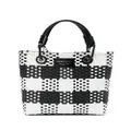 Emporio Armani MyEA check-pattern interwoven tote bag - Black