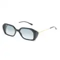 Stella McCartney Eyewear logo-lettering square-frame sunglasses - Black