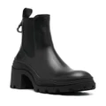 Moncler 90mm block-heel leather boots - Black