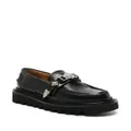 Toga Pulla stud-embellished leather loafers - Black